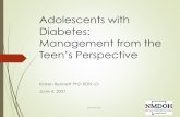 Adolescents with Diabetes: Management from the Teen’s ...