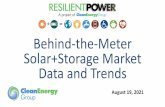 Behind-the-Meter Solar+Storage Market Data and Trends