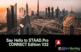 Say Hello to STAAD.Pro CONNECT Edition V22