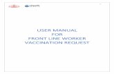USER MANUAL FOR FRONT LINE WORKER VACCINATION REQUEST