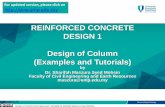 REINFORCED CONCRETE DESIGN 1 Design of Column (Examples ...