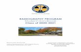 RADIOGRAPHY PROGRAM Student Handbook Class of 2020-2021