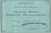 OF THE Spring 'River Baptist Association