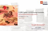 U GRO Capital | Q1 FY22 Earnings Presentation