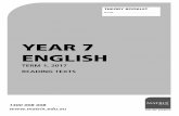 YEAR 7 ENGLISH READING TEXTS - Matrix Education
