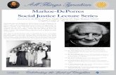 Markoe-DePorres Social Justice Lecture Series