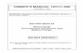 OWNER’S MANUAL 193111-080 - SBS Battery