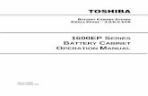 1600EP SERIES BATTERY CABINET OPERATION MANUAL