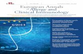 I European Annals of Allergy and Clinical Immunology