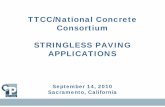 TTCC/National Concrete Consortium STRINGLESS PAVING ...