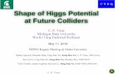 Shape of Higgs Potential at Future Colliders