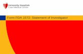 Form FDA 1572: Statement of Investigator