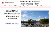 Spent Fuel Storage Dye Penetrant Test Issue
