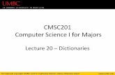 CMSC201 Computer Science I for Majors