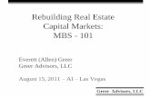 Rebuilding Real Estate Capital Markets: MBS - 101