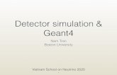 Detector simulation & Geant4
