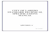 CITY OF LAREDO STANDARD TECHNICAL SPECIFICATIONS …