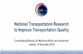 National Transportation Research to Improve Transportation ...
