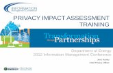 PRIVACY IMPACT ASSESSMENT TRAINING - Energy
