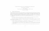 Introduction to statistical physics: Lecture notes