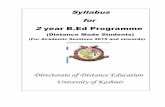 Syllabus for 2 year B.Ed Programme - University of Kashmir