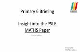 Primary 6 Briefing Insight into the PSLE MATHS Paper
