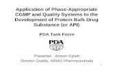 Application of Phase-Appropriate CGMP d Q lit S t t thCGMP ...