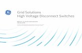 Grid Solutions High Voltage Disconnect Switches