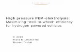 High pressure PEM-elektrolysis