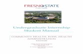 Undergraduate Internship Student Manual