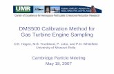 DMS500 Calibration Method for Gas Turbine Engine Sampling