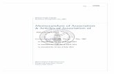 Memorandum of Association & Articles of Association of
