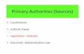 Primary Authorities (Sources)