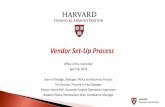 Vendor Set-Up Process - Harvard University