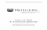 Class of 2021 Convocation - rwjms.rutgers.edu