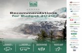 CANADA Recommendations for Budget 2020