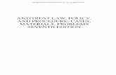 ANTITRUST LAW, POLICY, AND PROCEDURE: CASES, MATERIALS ...