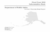 Fiscal Year 2018 Subcommittee Book Department of Public Safety