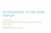 SIP Extensions and P2PSIP - Aalto University