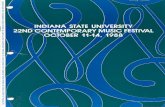 Indiana State University, 22nd Contemporary Music Festival ...