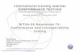 International training seminar ‘CONFORMANCE TESTING’