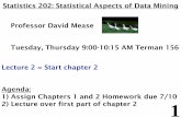 Statistics 202: Statistical Aspects of Data Mining ...
