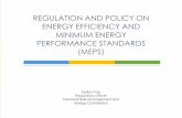 REGULATION AND POLICY ON ENERGY EFFICIENCY AND …