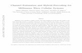 1 Channel Estimation and Hybrid Precoding for Millimeter ...