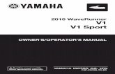 2016 WaveRunner V1 V1 Sport - Yamaha Motor
