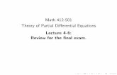 Math 412-501 Theory of Partial Diﬀerential Equations ...