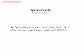 Subordinate Local Law 3.1 (Commercial Licensing)