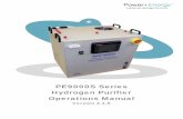 PE9000S Series Hydrogen Purifier Operations Manual
