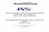 Annunciator Dim/Test Unit (ADU) Part No. 92-7001-X and sub ...