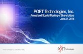 Poet AGM Slide Presentation 2018 - POET Technologies, Inc.